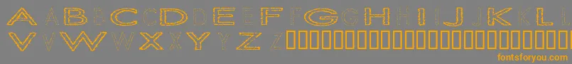 Slurc-Schriftart – Orangefarbene Schriften auf grauem Hintergrund