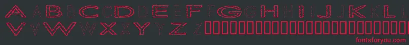Slurc Font – Red Fonts on Black Background