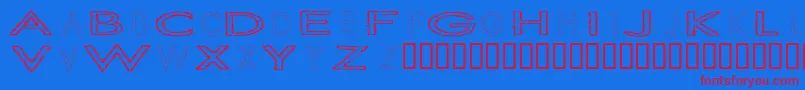 Slurc Font – Red Fonts on Blue Background