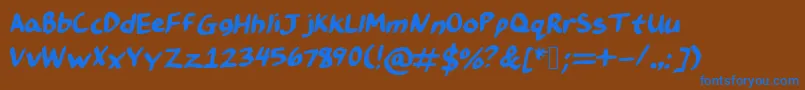 More about Chocolateicing Font Chocolateicing Font – Blue Fonts on Brown Background