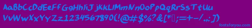 Шрифт Chocolateicing – синие шрифты на фиолетовом фоне