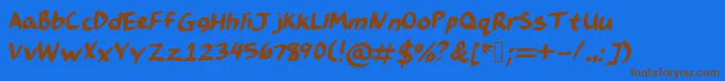 Шрифт Chocolateicing – коричневые шрифты на синем фоне