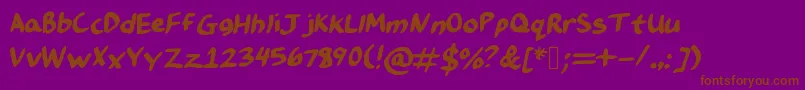 Шрифт Chocolateicing – коричневые шрифты на фиолетовом фоне