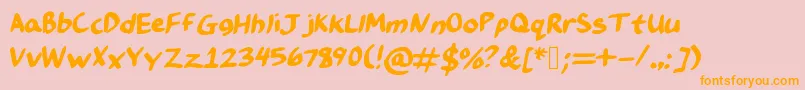 Chocolateicing Font – Orange Fonts on Pink Background