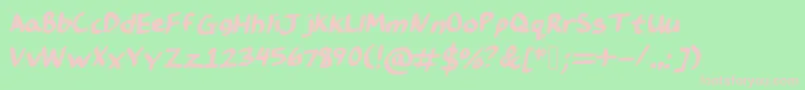 Chocolateicing Font – Pink Fonts on Green Background