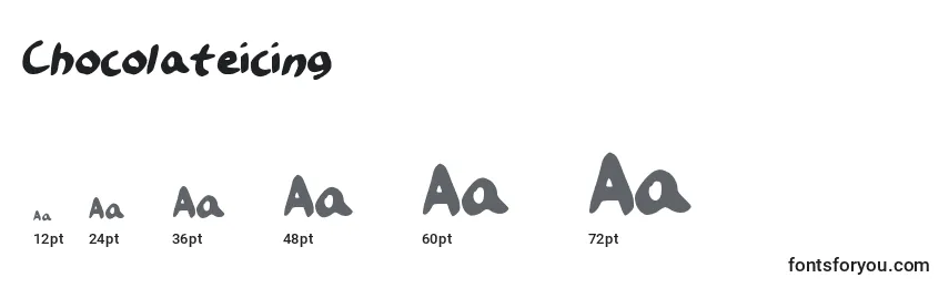 Chocolateicing Font Sizes