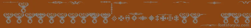 MarquisDeSadeOrnaments Font – Gray Fonts on Brown Background
