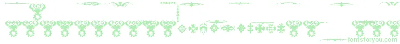 MarquisDeSadeOrnaments-Schriftart – Grüne Schriften auf weißem Hintergrund