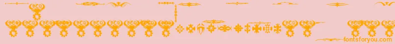 Czcionka MarquisDeSadeOrnaments – pomarańczowe czcionki na różowym tle