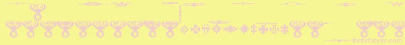 Police MarquisDeSadeOrnaments – polices roses sur fond jaune