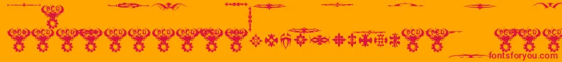 MarquisDeSadeOrnaments Font – Red Fonts on Orange Background