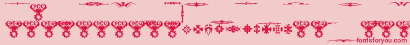 MarquisDeSadeOrnaments Font – Red Fonts on Pink Background