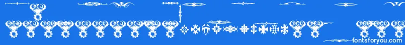 MarquisDeSadeOrnaments Font – White Fonts on Blue Background