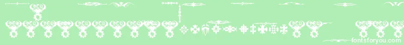MarquisDeSadeOrnaments Font – White Fonts on Green Background