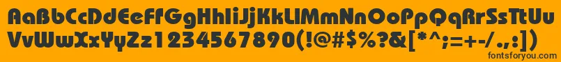 Bhs85C Font – Black Fonts on Orange Background