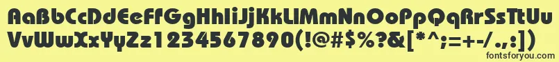 Bhs85C Font – Black Fonts on Yellow Background