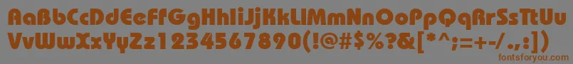 Bhs85C-Schriftart – Braune Schriften auf grauem Hintergrund