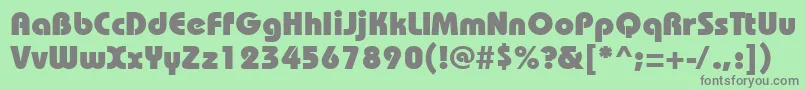 Bhs85C Font – Gray Fonts on Green Background