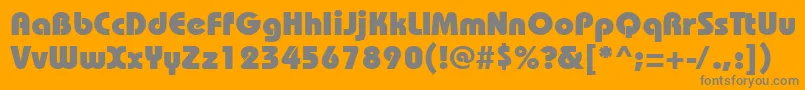 Bhs85C Font – Gray Fonts on Orange Background