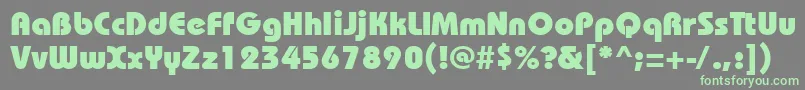 Bhs85C Font – Green Fonts on Gray Background
