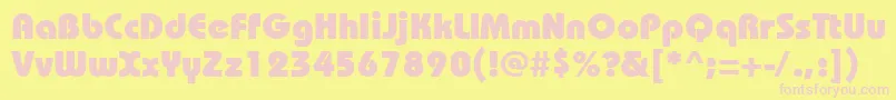 Bhs85C Font – Pink Fonts on Yellow Background