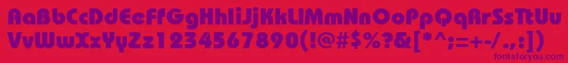 Bhs85C Font – Purple Fonts on Red Background