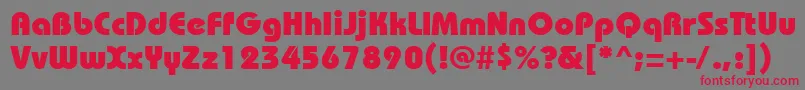 Шрифт Bhs85C – красные шрифты на сером фоне