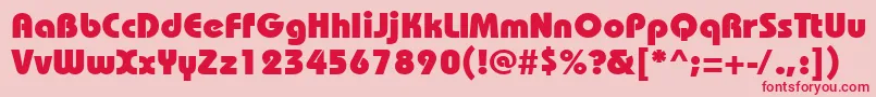 Bhs85C Font – Red Fonts on Pink Background