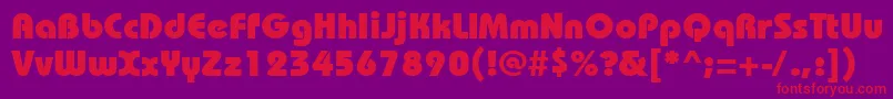 Weitere Informationen zur Bhs85C-Schriftart Bhs85C-Schriftart – Rote Schriften auf violettem Hintergrund