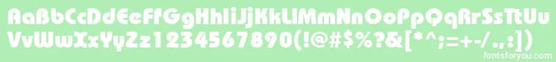 Bhs85C Font – White Fonts on Green Background