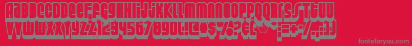 Weltron2 Font – Gray Fonts on Red Background