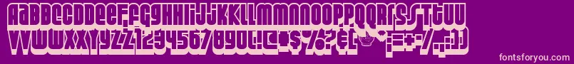 Weltron2 Font – Pink Fonts on Purple Background