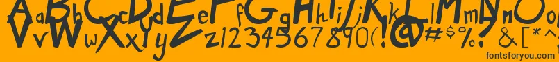 DirtyDuoBold Font – Black Fonts on Orange Background