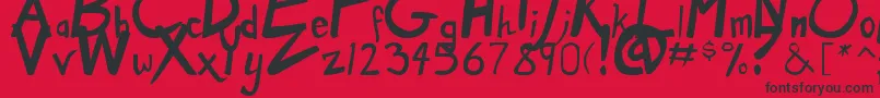 DirtyDuoBold Font – Black Fonts on Red Background