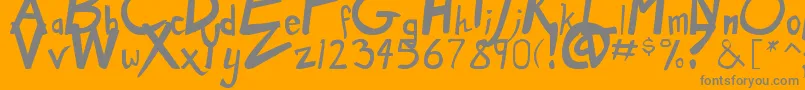 DirtyDuoBold Font – Gray Fonts on Orange Background