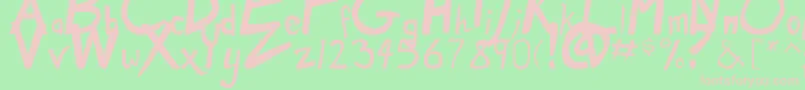 DirtyDuoBold Font – Pink Fonts on Green Background