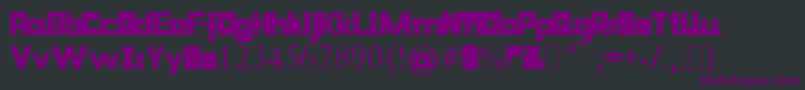 Шрифт NiiiiiTrous – фиолетовые шрифты на чёрном фоне
