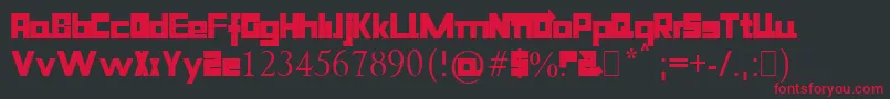 NiiiiiTrous Font – Red Fonts on Black Background