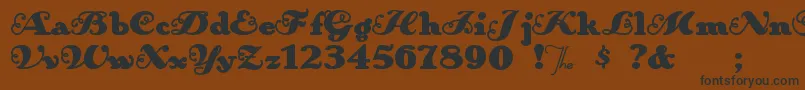 Anakroni Font – Black Fonts on Brown Background