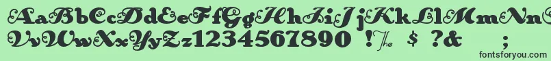 Anakroni Font – Black Fonts on Green Background