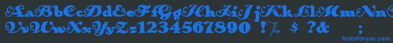Anakroni Font – Blue Fonts on Black Background