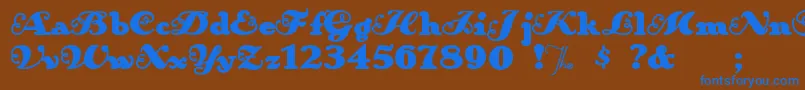 Anakroni Font – Blue Fonts on Brown Background