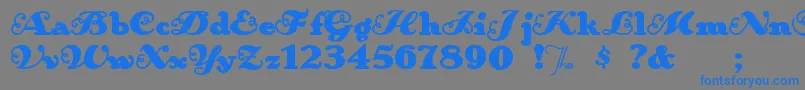 Шрифт Anakroni – синие шрифты на сером фоне