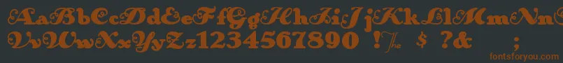 Anakroni Font – Brown Fonts on Black Background
