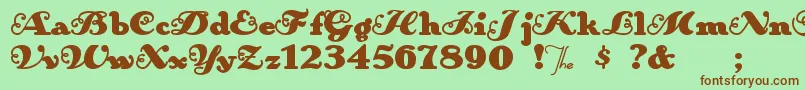 Anakroni Font – Brown Fonts on Green Background