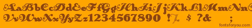 Anakroni Font – Brown Fonts on Orange Background
