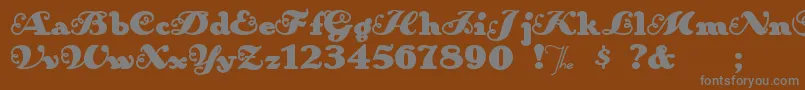 Шрифт Anakroni – серые шрифты на коричневом фоне
