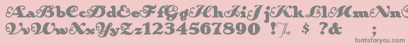 Anakroni Font – Gray Fonts on Pink Background