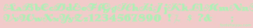 Anakroni Font – Green Fonts on Pink Background