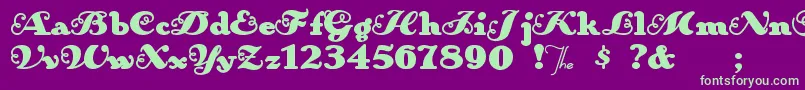 Anakroni Font – Green Fonts on Purple Background
